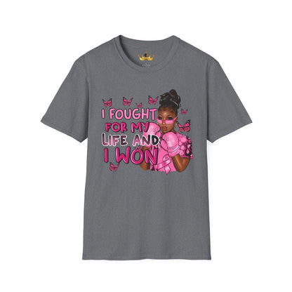 Empowered Black Girl Magic Breast Cancer Survivor Tee – Strength & Style