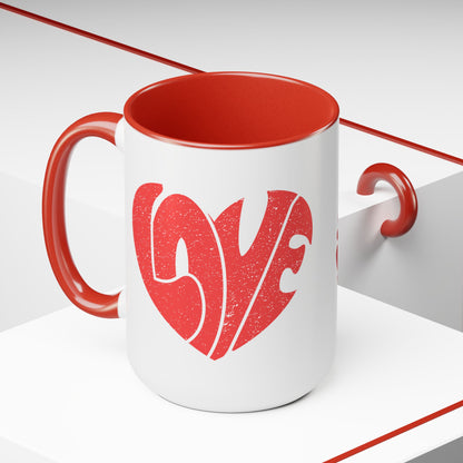 Heart Love Afro Mug 15oz | Limited Edition Gift for Coffee Lovers