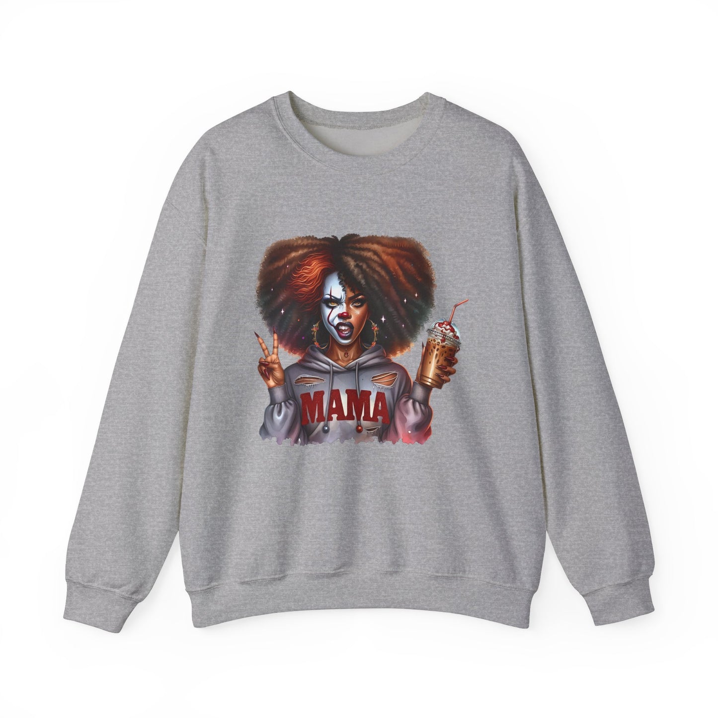 Black Woman Pennywise Sweatshirt | Spooky Horror Fan Must-Have