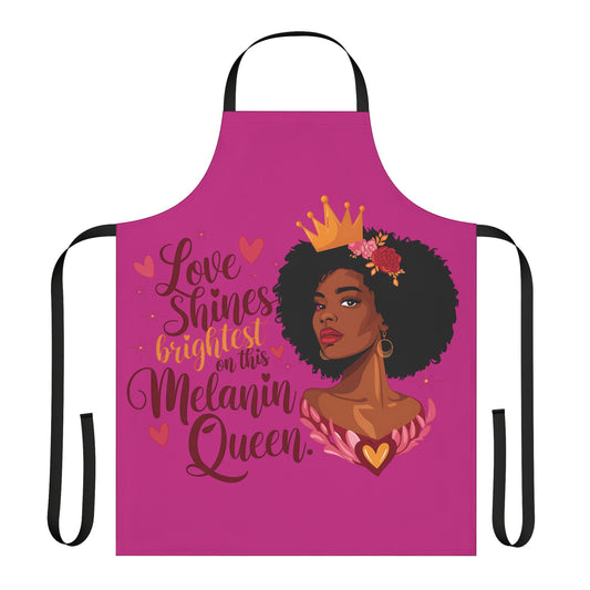 Love Shines Brightest Apron | Melanin Queen Gift for Her