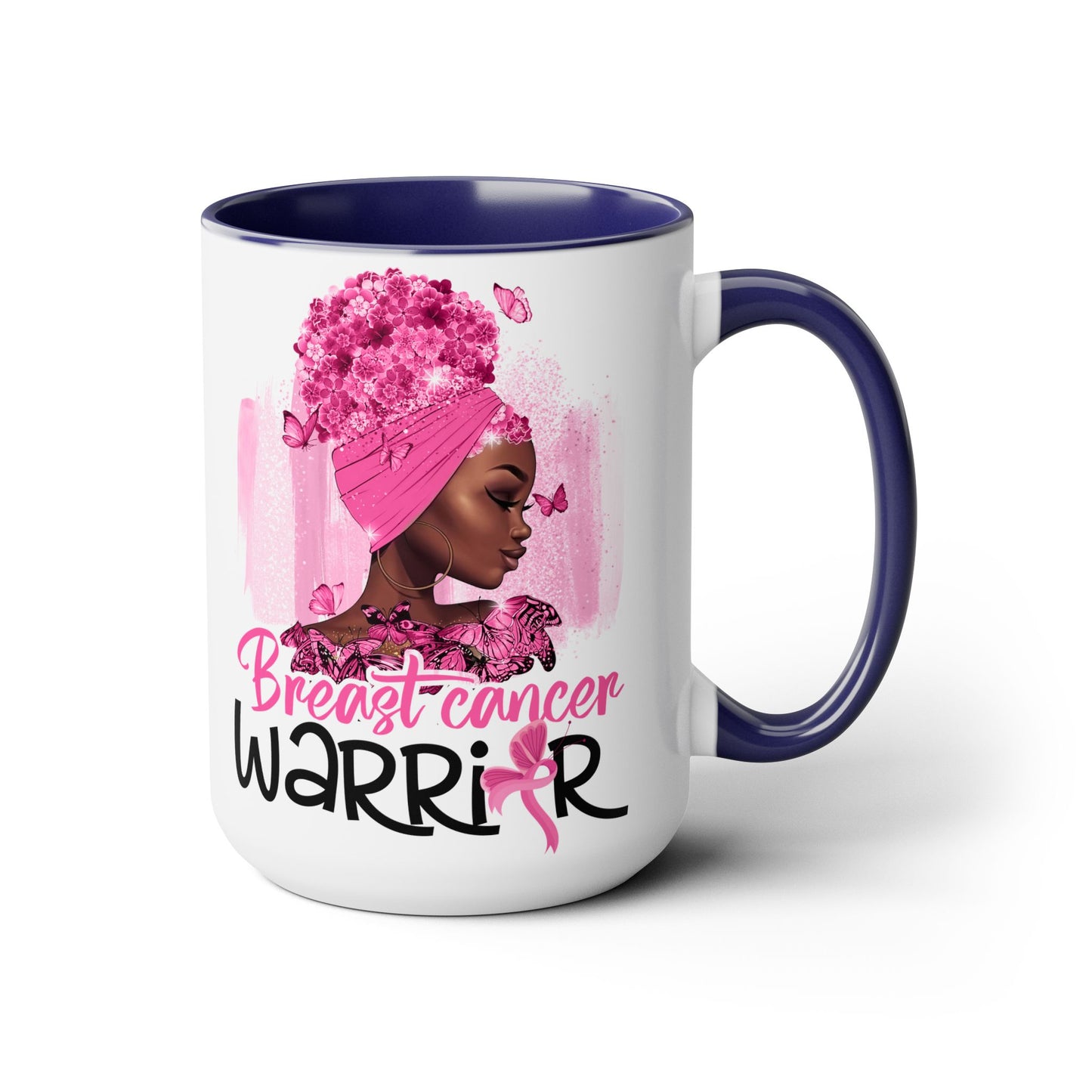 Breast Cancer Warrior Mug – Black Girl Magic 15 oz Gift