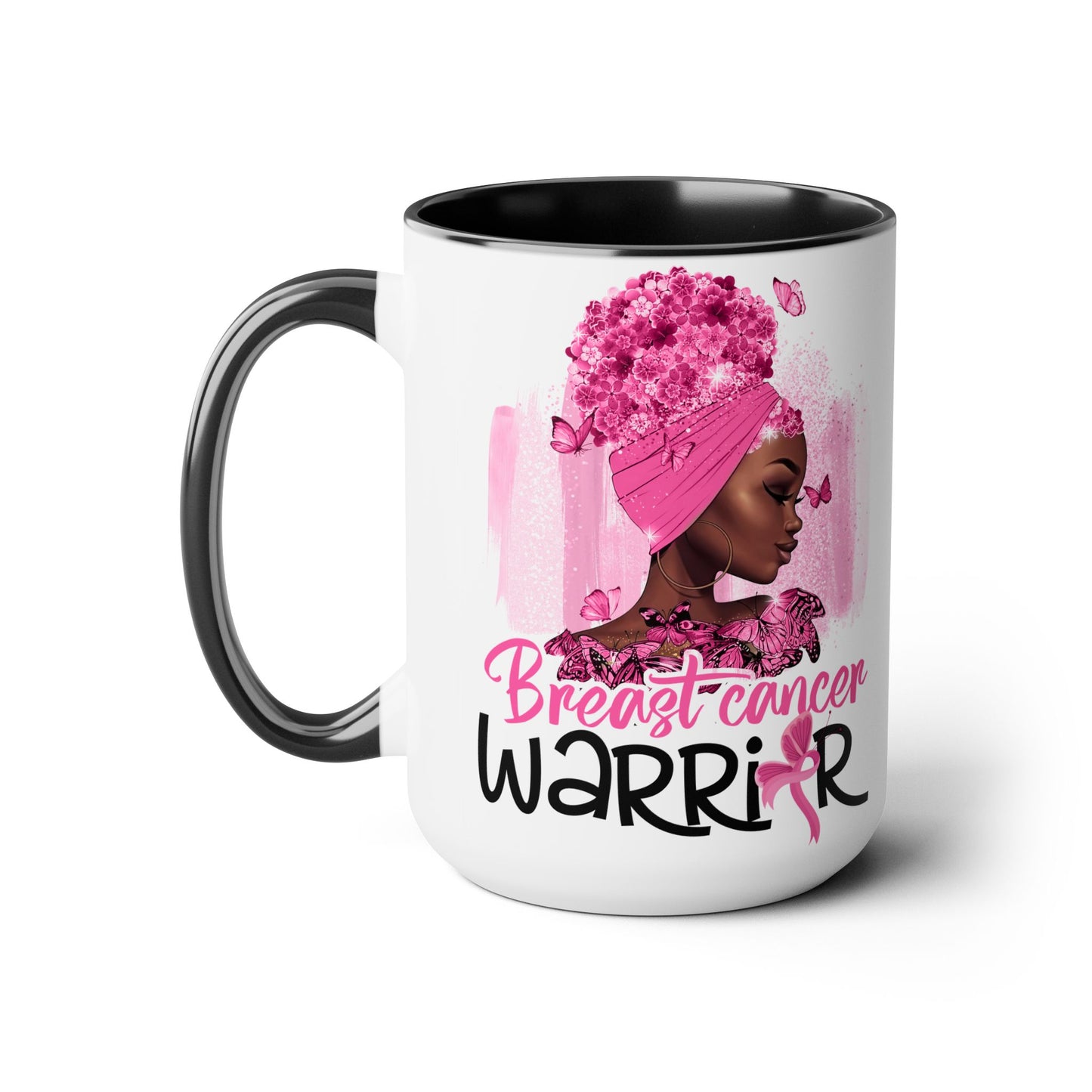 Breast Cancer Warrior Mug – Black Girl Magic 15 oz Gift