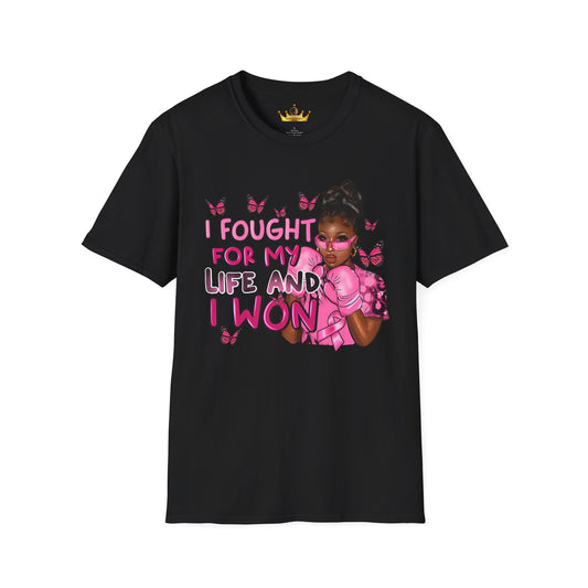 Empowered Black Girl Magic Breast Cancer Survivor Tee – Strength & Style