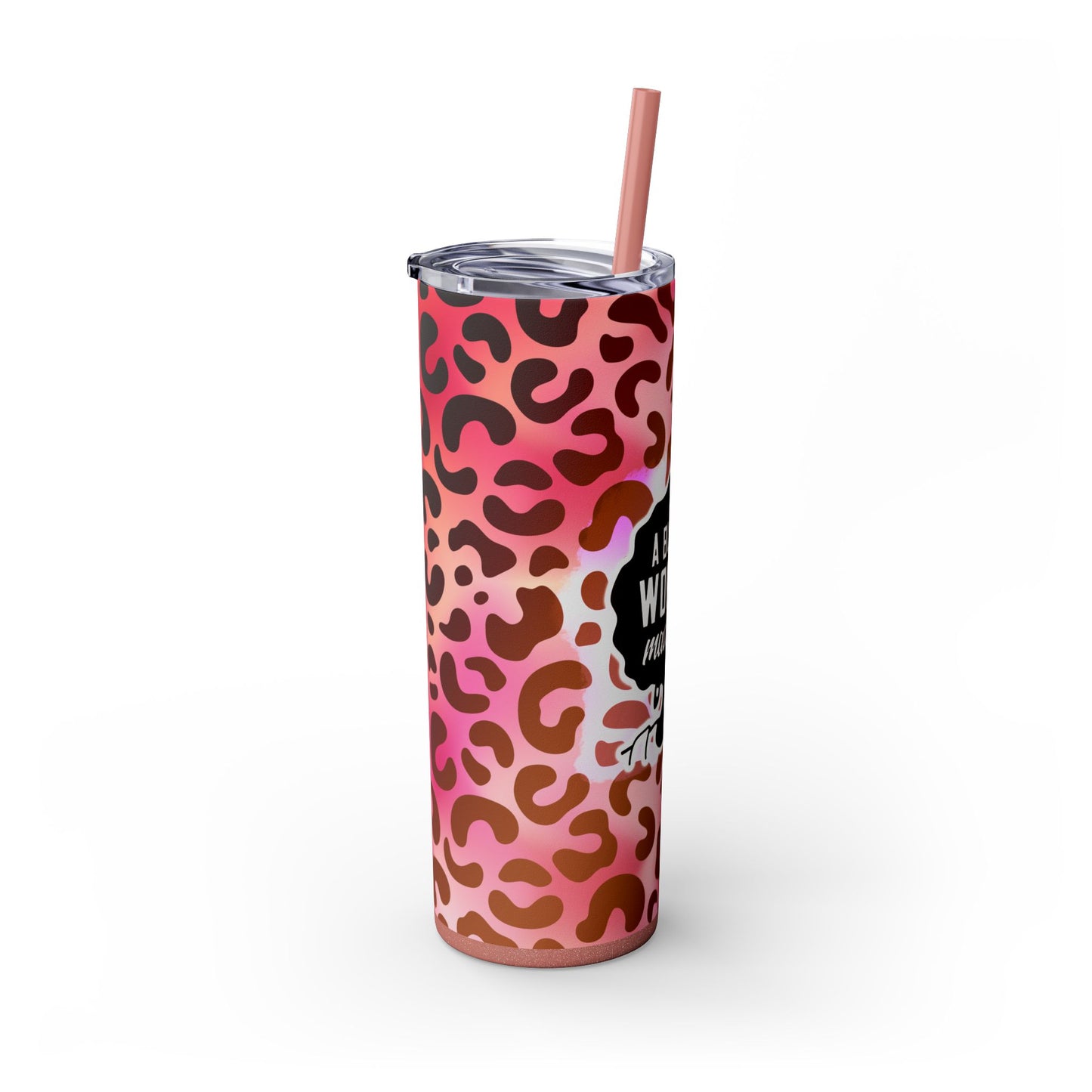 Black Woman Made Me | Skinny Tumbler with Straw, 20oz