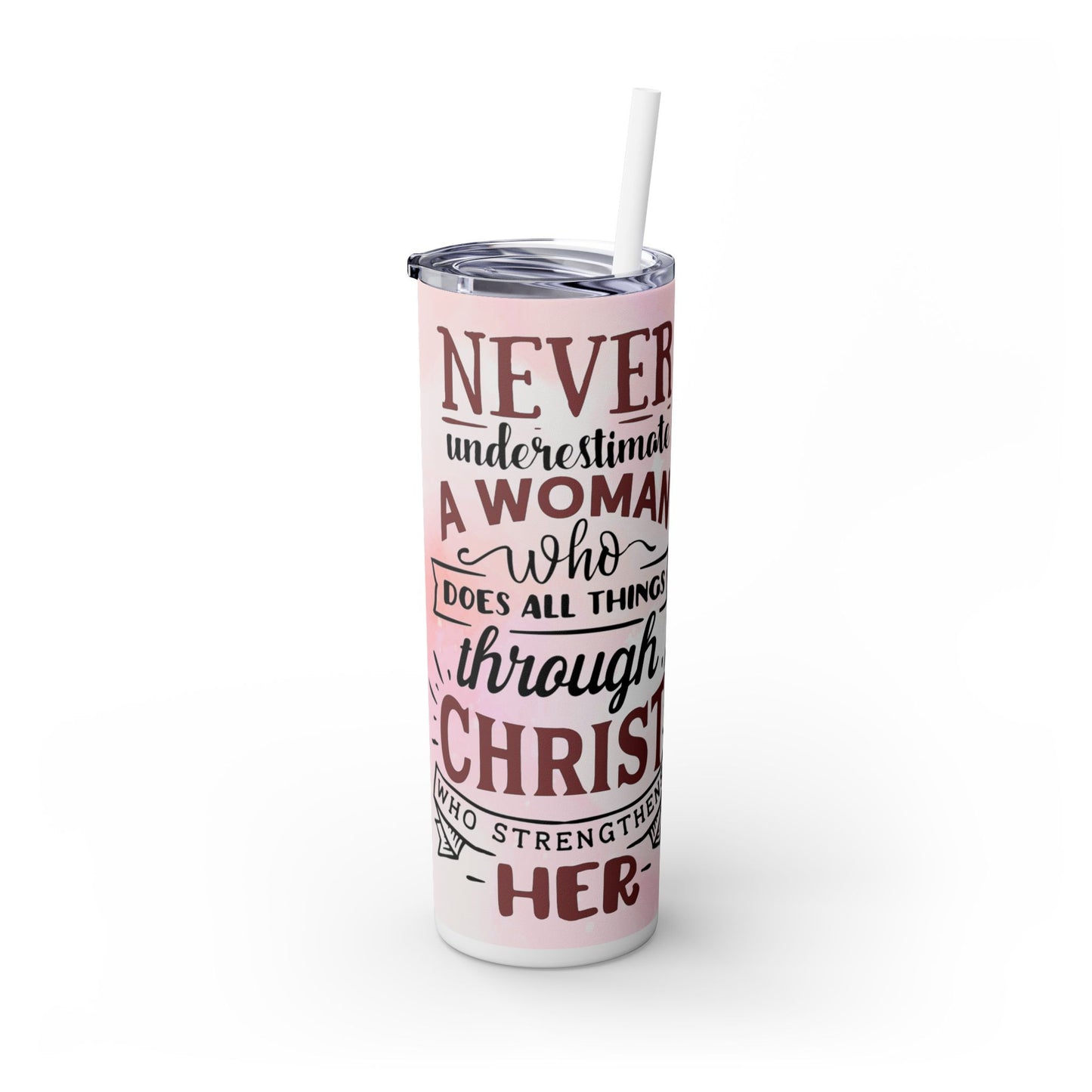 Christian Skinny Tumbler 20oz | Inspirational Gift for Women