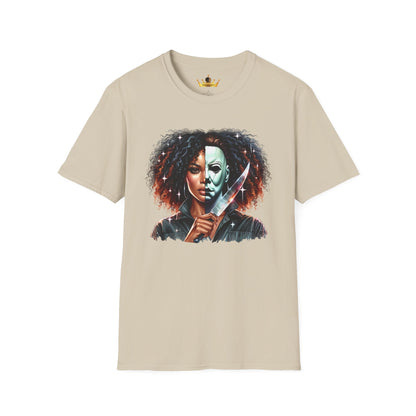 Black Woman Michael Myers Tee | Horror-Inspired Halloween Style