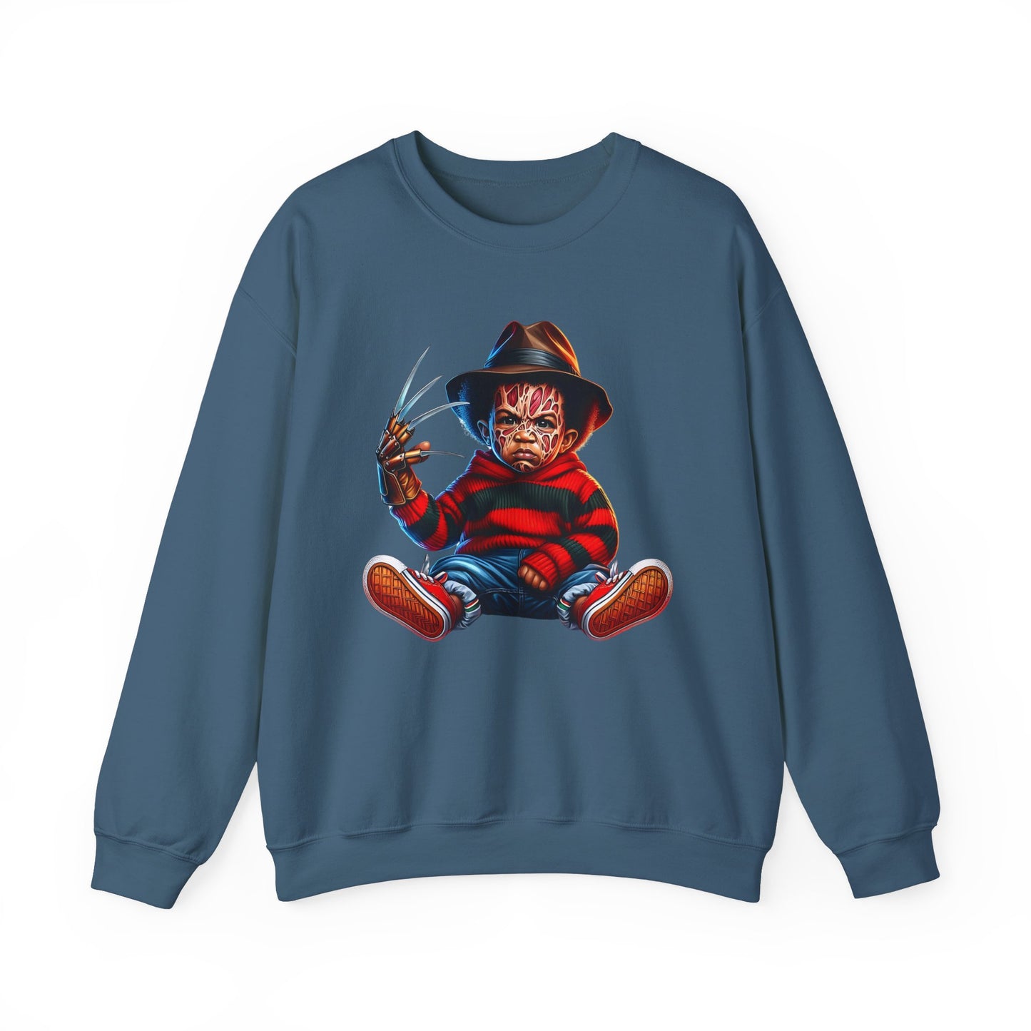 Black Baby Boy Freddy Krueger Sweatshirt  | Women’s Halloween Horror Sweater