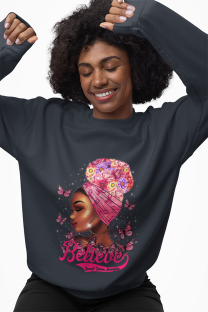 Believe in Strength 💪 Breast Cancer Awareness Sweatshirt 🎀