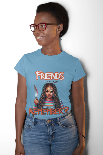 Friends Till the End Halloween Tee | Black Girl Horror Shirt 👻🖤