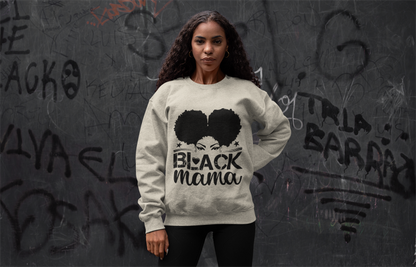 Black Mama Nutrition Facts Crewneck Sweatshirt