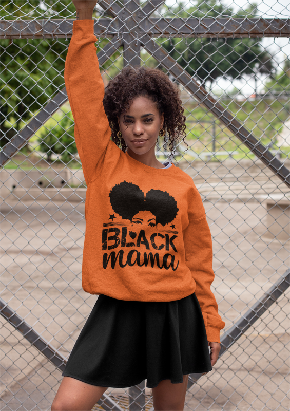 Black Mama Nutrition Facts Crewneck Sweatshirt