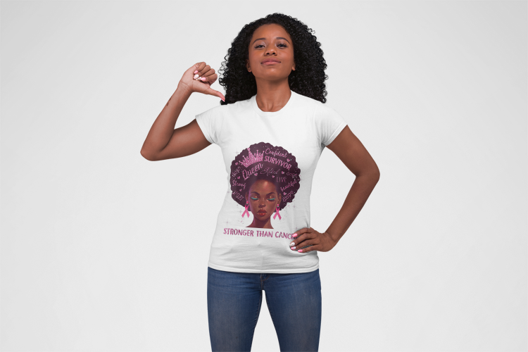 Stronger Than Cancer Shirt | Black Queen Survivor Empowerment Tee