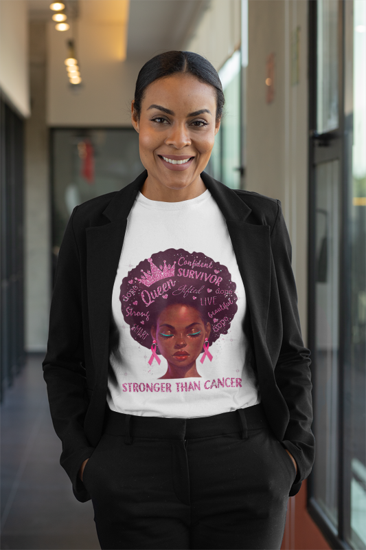 Stronger Than Cancer Shirt | Black Queen Survivor Empowerment Tee