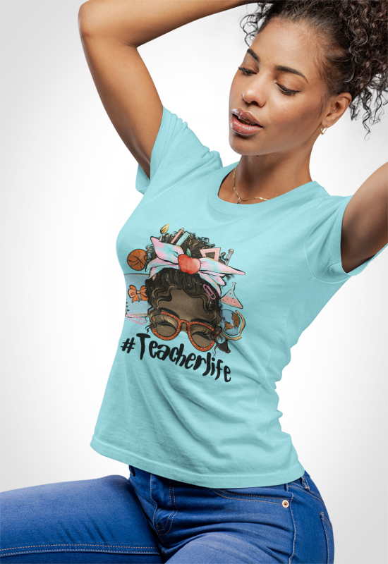 Black Woman Teacher T-Shirt