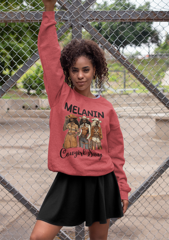 Melanin Cowgirl Swag Sweatshirt | Bold Western Style