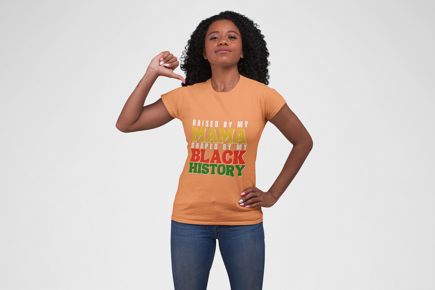 Raised by My Mama Tee – Black History Pride Shirt