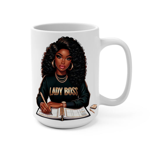 Lady Boss Mug | Empowering 15 oz Coffee Cup