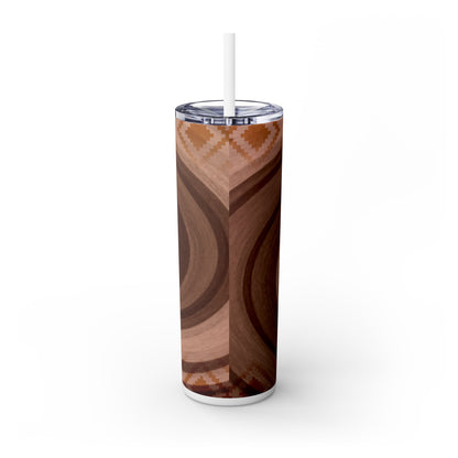 Black Mixed with Black | Skinny Tumbler with Straw, 20oz