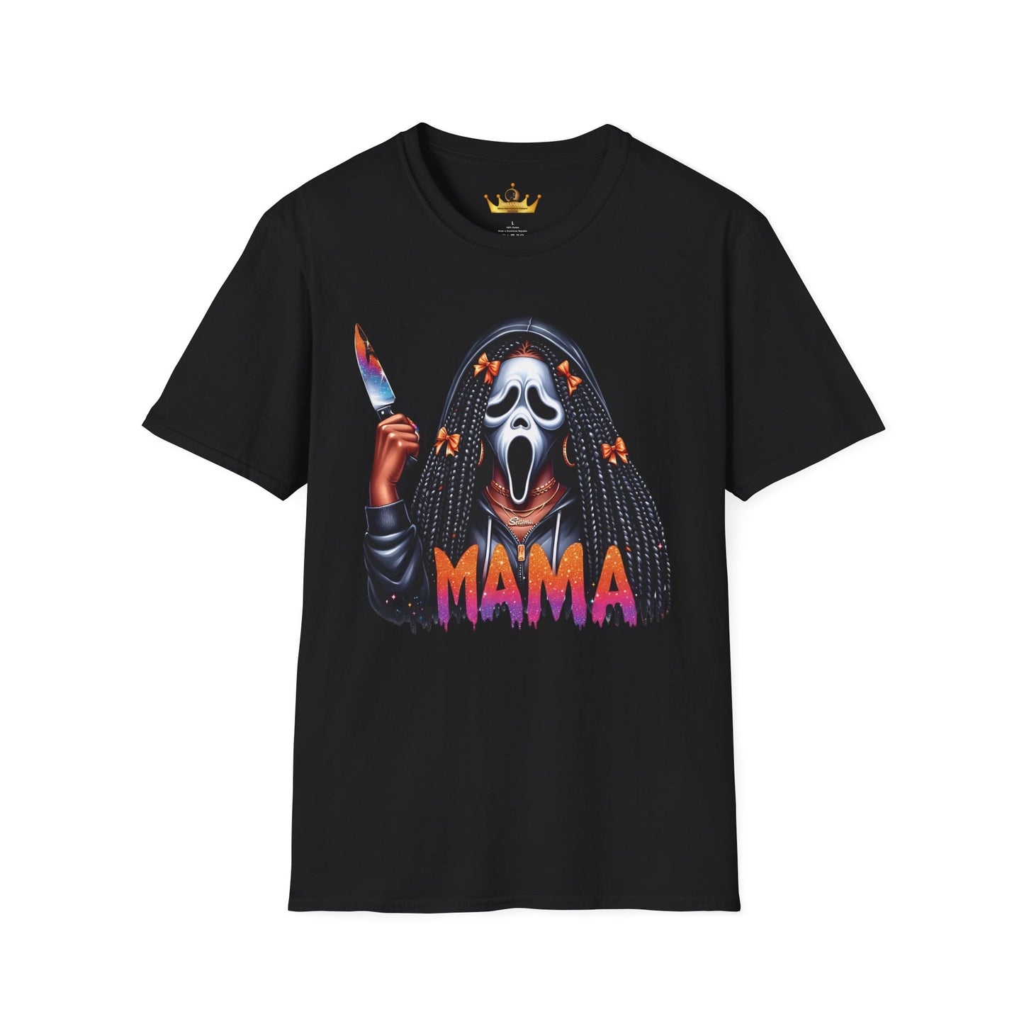 Black Woman Ghost Face T-Shirt | Halloween Horror Tee