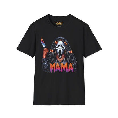 Black Woman Ghost Face T-Shirt | Halloween Horror Tee