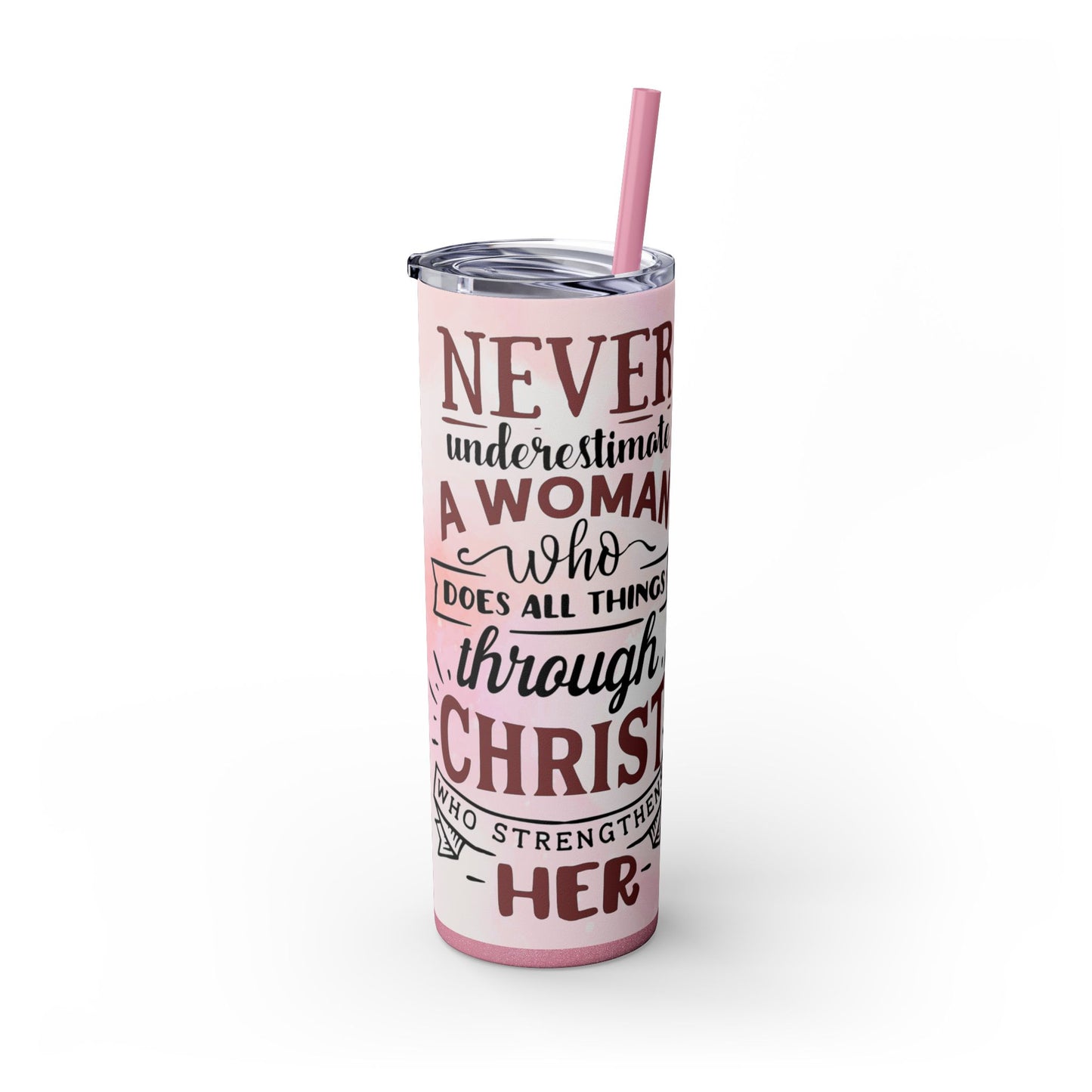 Christian Skinny Tumbler 20oz | Inspirational Gift for Women