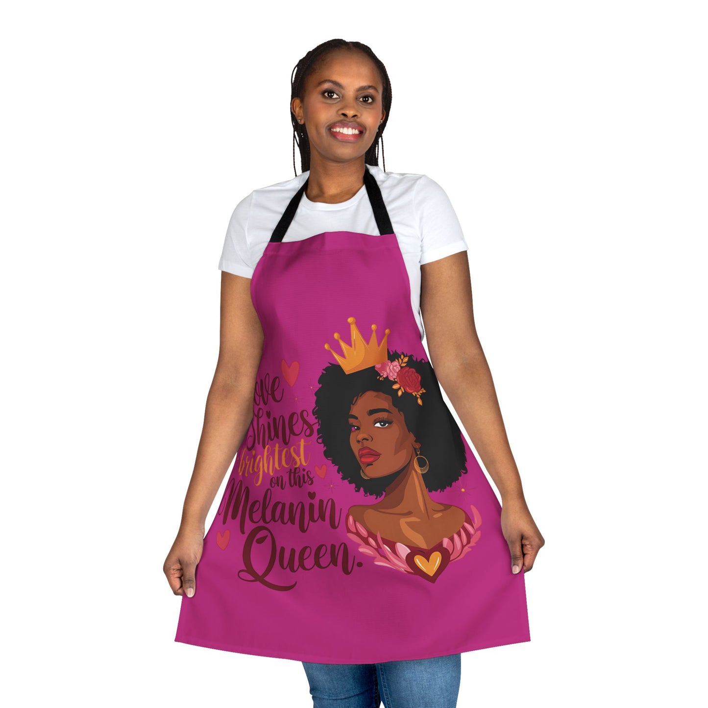 Love Shines Brightest Apron | Melanin Queen Gift for Her