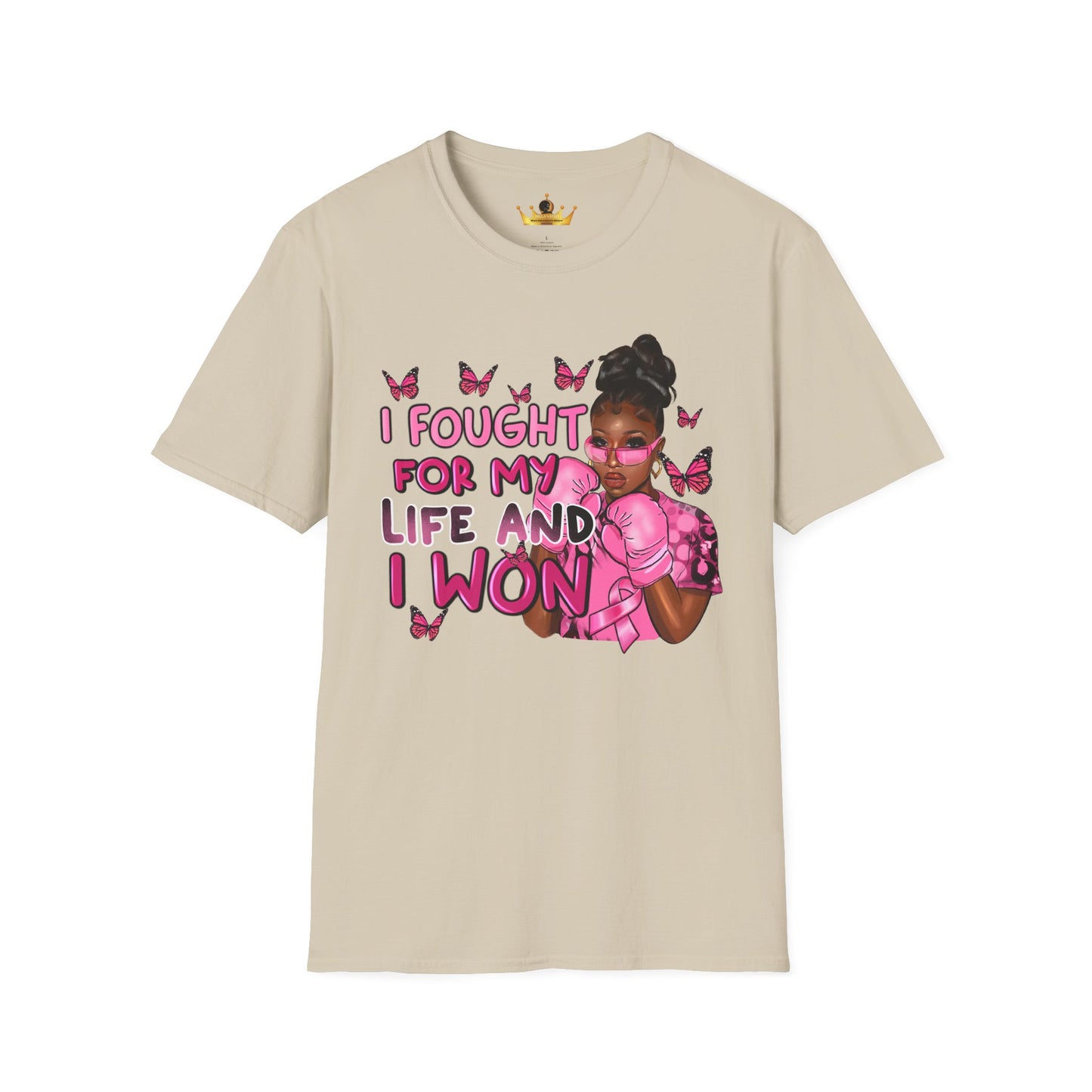 Empowered Black Girl Magic Breast Cancer Survivor Tee – Strength & Style