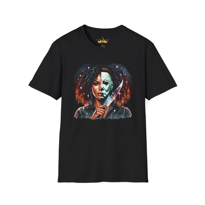 Black Woman Michael Myers Tee | Horror-Inspired Halloween Style