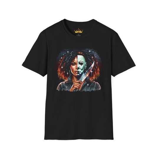 Black Woman Michael Myers Tee | Horror-Inspired Halloween Style