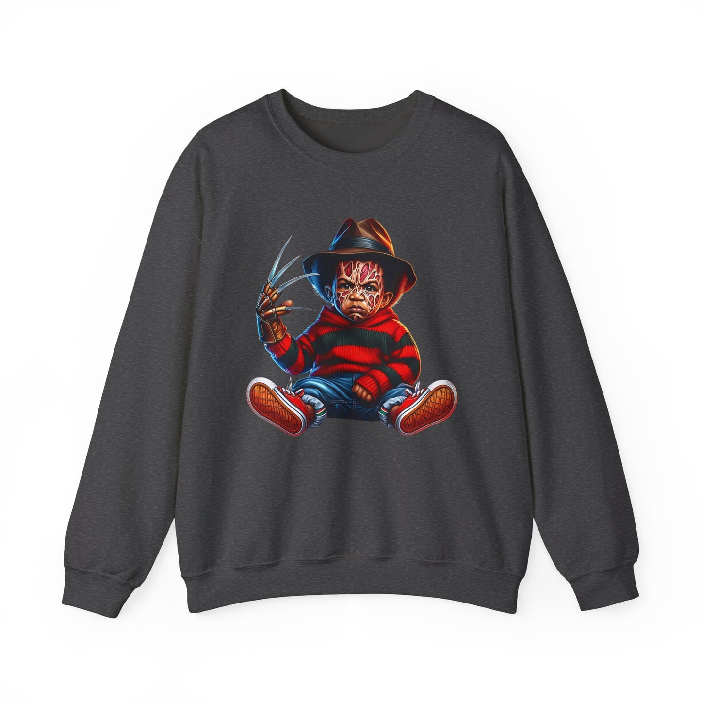 Black Baby Boy Freddy Krueger Sweatshirt  | Women’s Halloween Horror Sweater