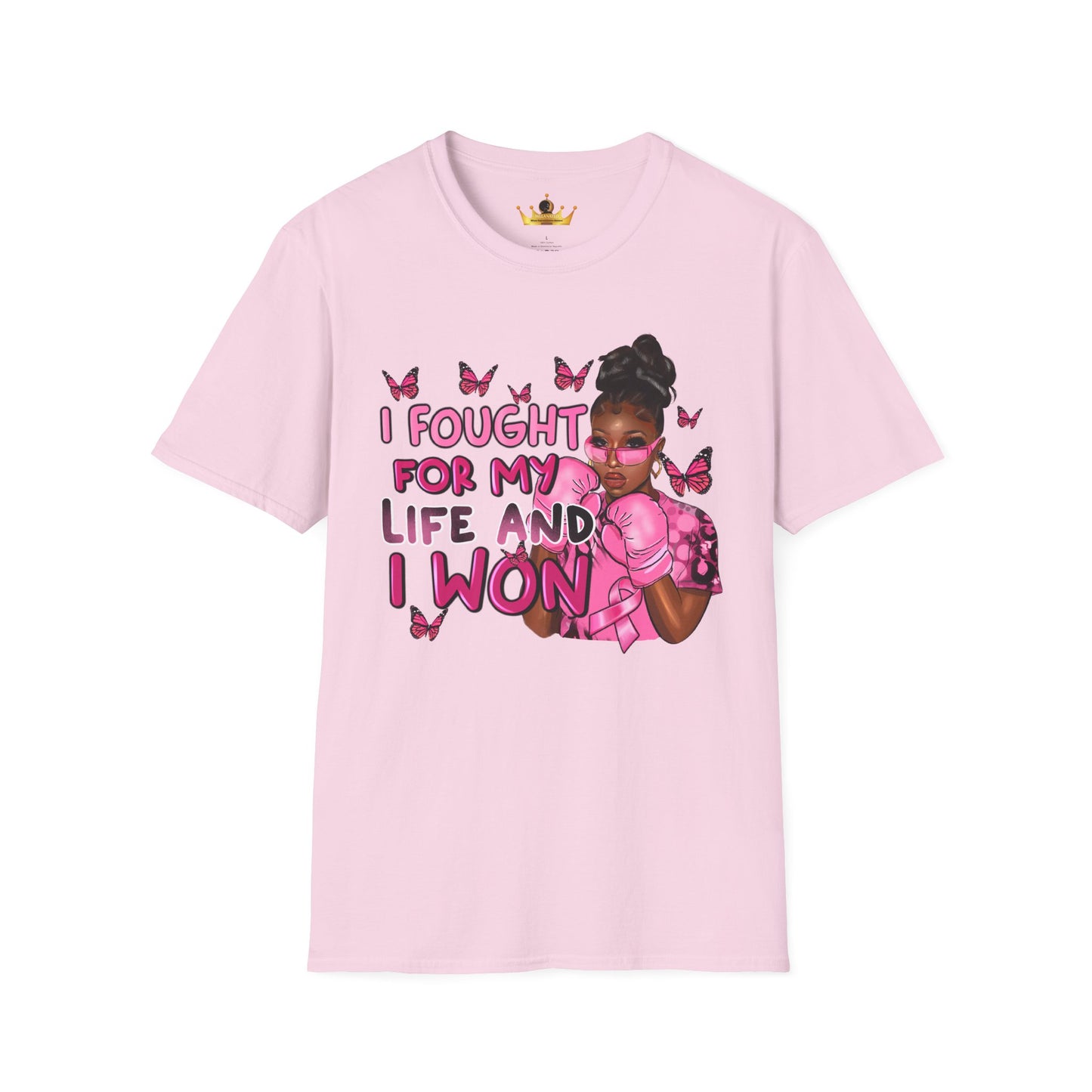 Empowered Black Girl Magic Breast Cancer Survivor Tee – Strength & Style