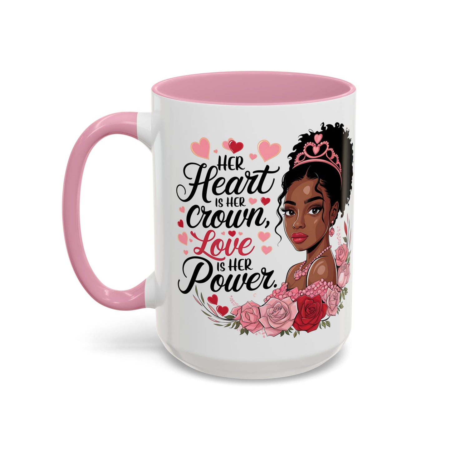 Empowering Black Queen Mug – Her Heart Is Her Crown Gift