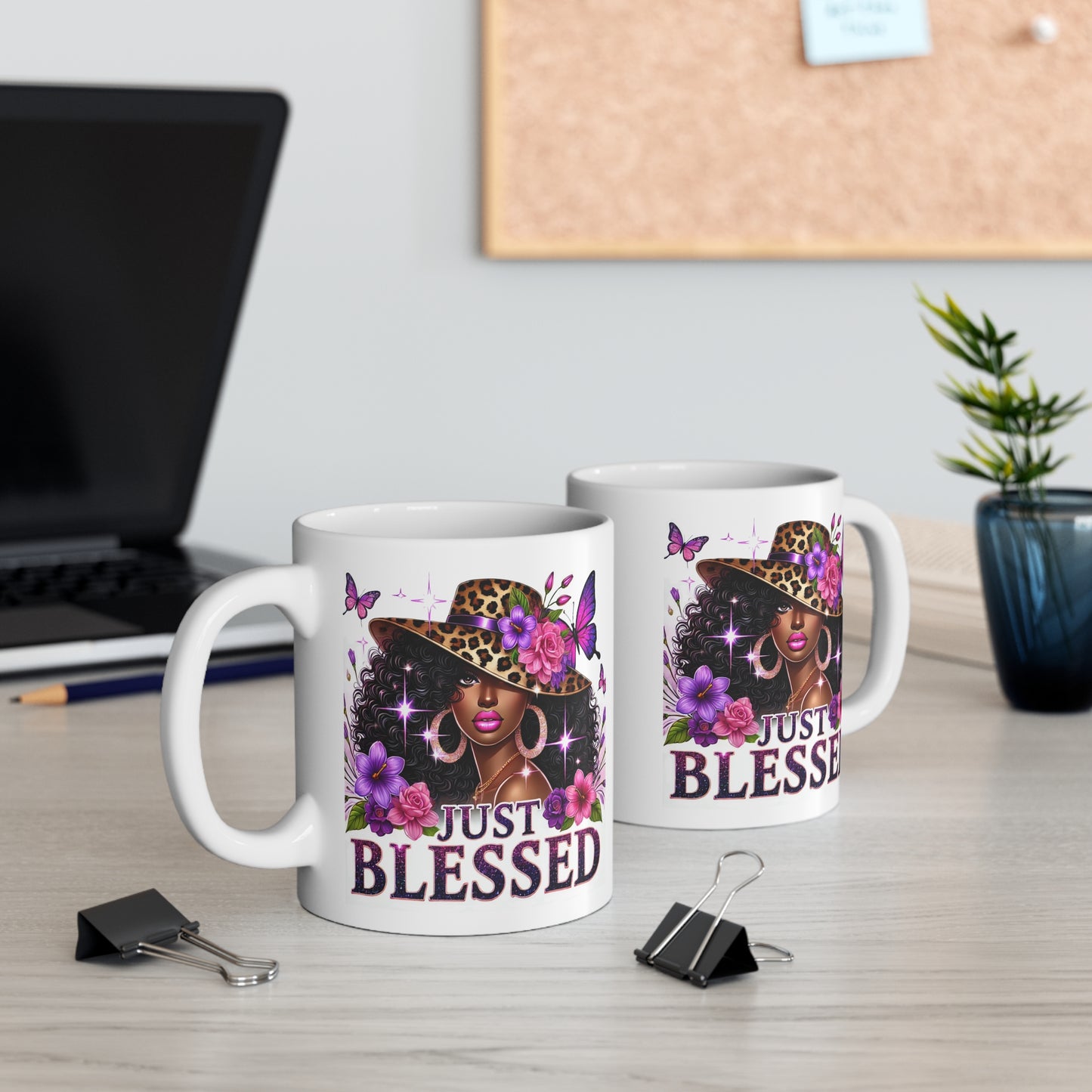 Just Blessed Mug | Inspirational Coffee Cup for Empowerment & Faith 11 oz